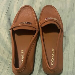 Coach Women's Tan Leather Loafers